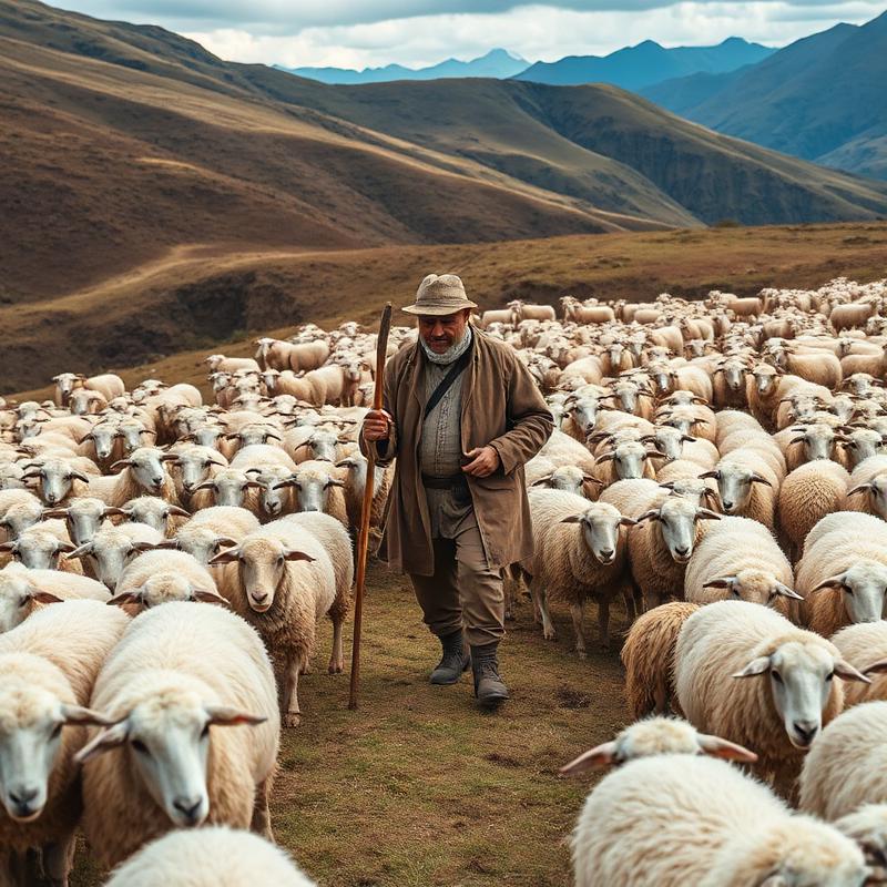 Shepherd using tracking app
